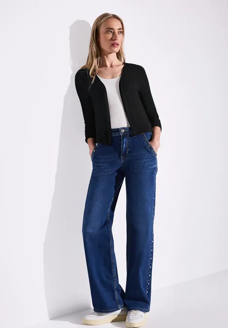 Offene Jacke Black