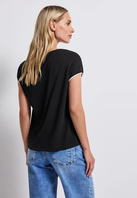 Shirt mit Tunnelzug Black