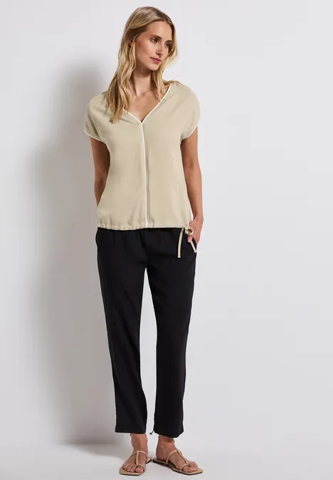 Shirt mit Tunnelzug coastal beige