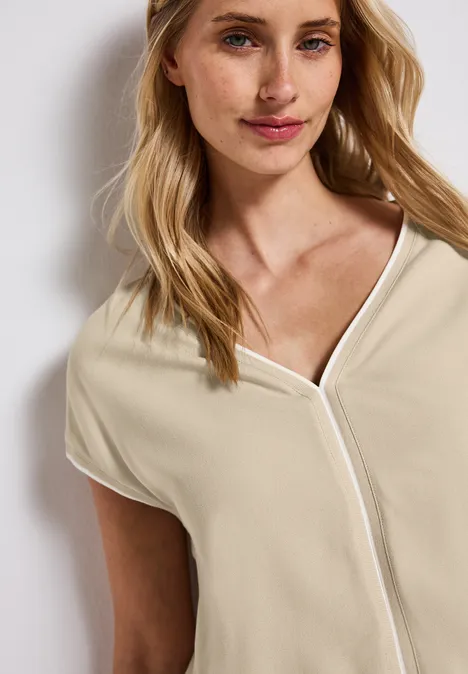 Shirt mit Tunnelzug coastal beige