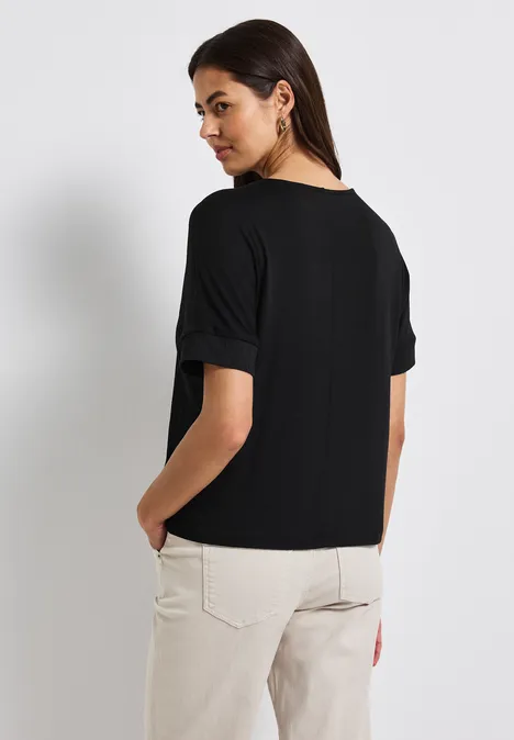 Strukturmix Shirt Black