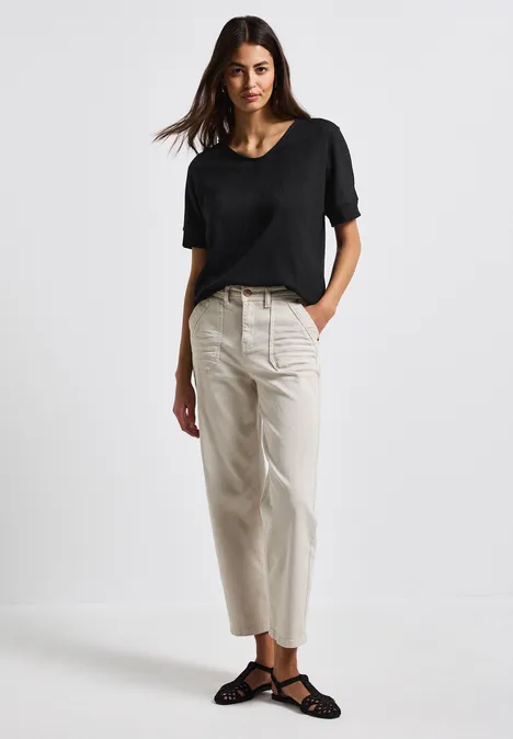 Strukturmix Shirt Black