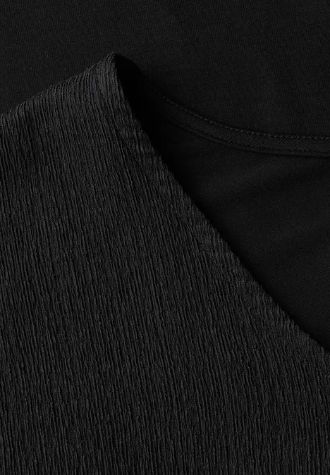Strukturmix Shirt Black