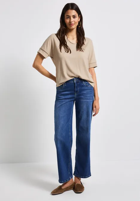 Strukturmix Shirt coastal beige