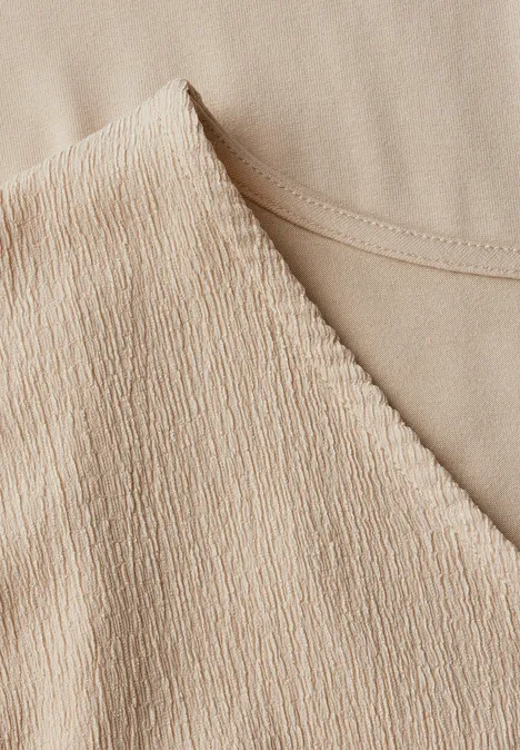 Strukturmix Shirt coastal beige