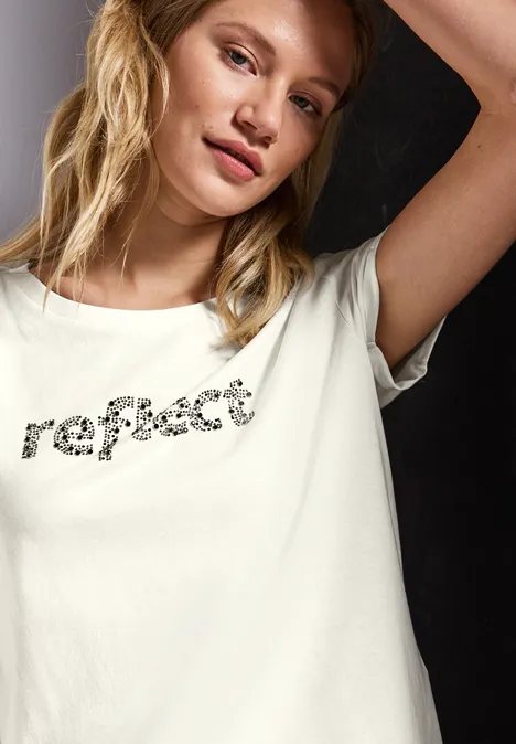 T-Shirt mit Wording off white