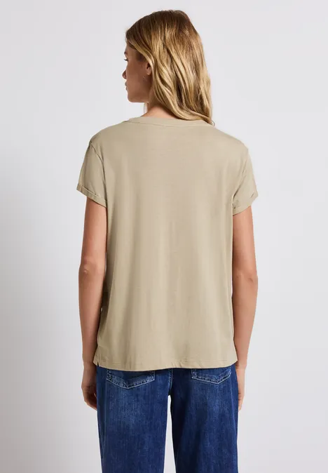 T-Shirt mit Wording coastal beige