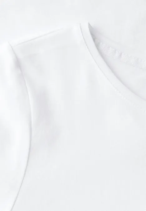 T-Shirt mit Folienwording White