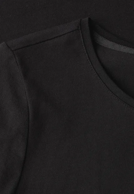 T-Shirt mit Folienwording Black