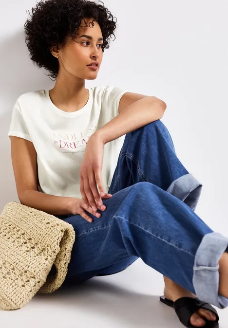 T-Shirt mit Wording off white