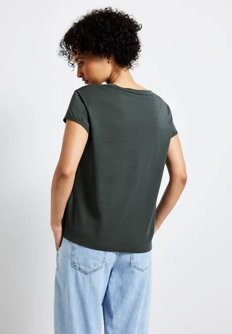 T-Shirt mit Wording marshy green