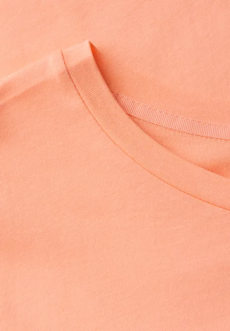 T-Shirt mit Wording creamy orange