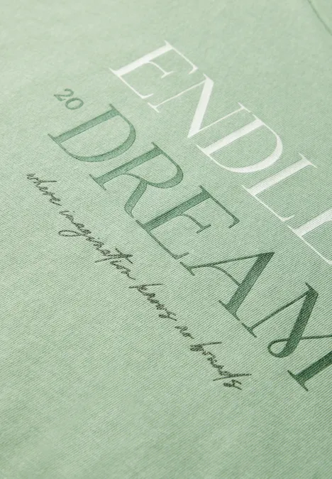 T-Shirt mit Wording soft jade green