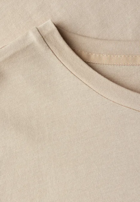 T-Shirt mit Wording coastal beige