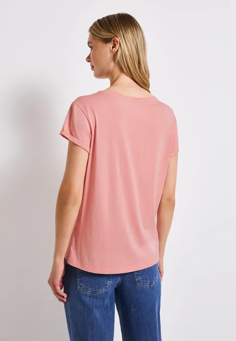 T-Shirt mit Wording blush peach