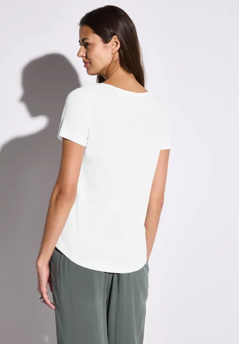 Basic T-Shirt in Unifarbe White