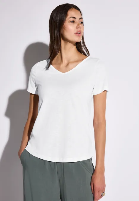 Basic T-Shirt in Unifarbe White