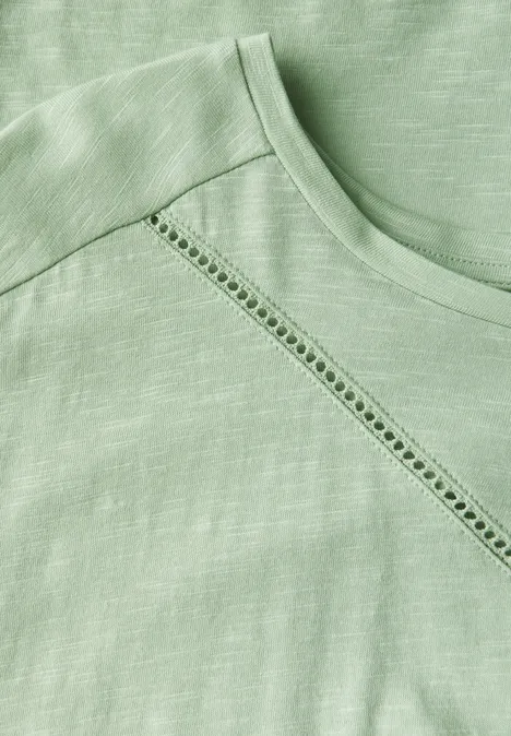 Shirt mit Deko-Tape soft jade green