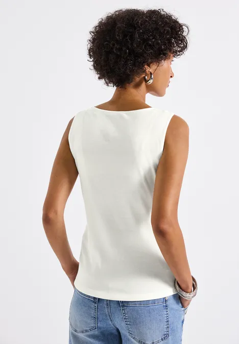 Top mit Herzausschnitt off white
