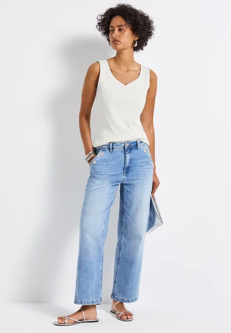 Top mit Herzausschnitt off white