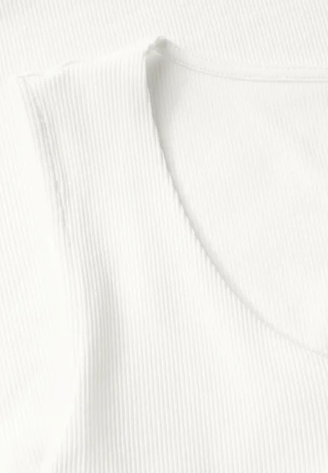 Top mit Herzausschnitt off white