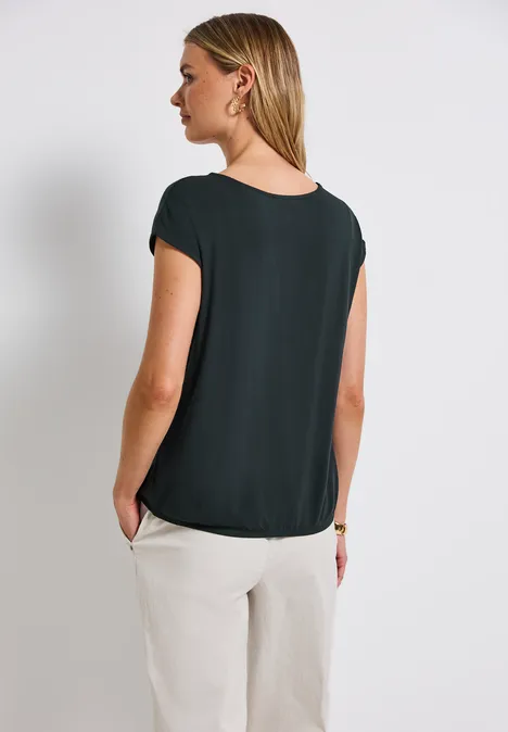 V-Neck Jersey-Shirt pine grove green