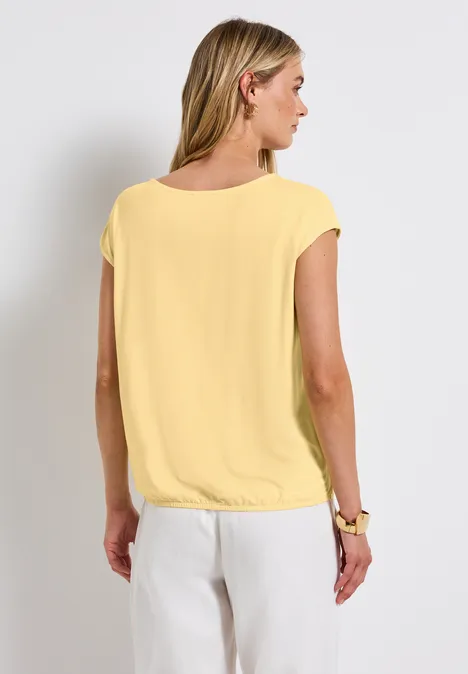 V-Neck Jersey-Shirt buttercream yellow