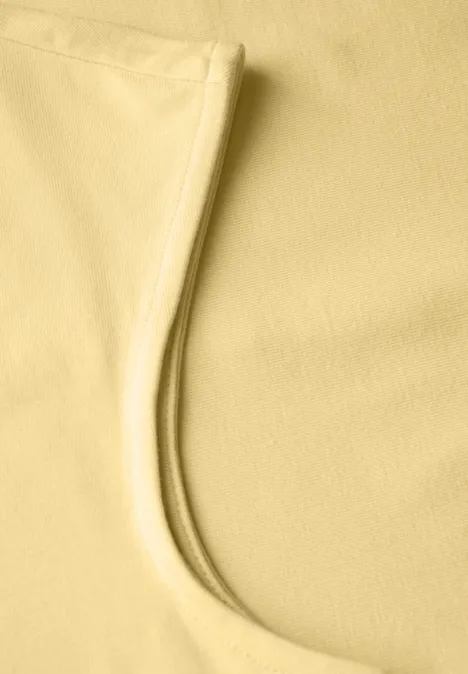 V-Neck Jersey-Shirt buttercream yellow