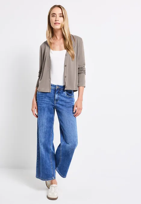 Silk-Look Jacke dark tumbled beige