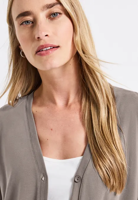 Silk-Look Jacke dark tumbled beige