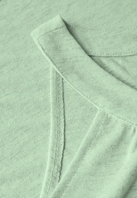 Leinen-Look Sommertop soft jade green