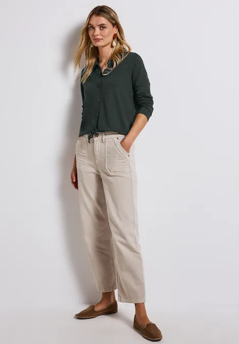Leinen-Look Jacke pine grove green