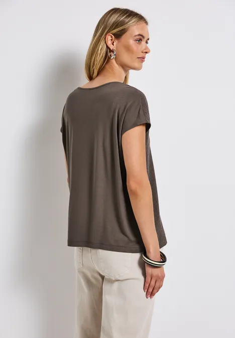 Shirt mit Bändern dark tumbled beige