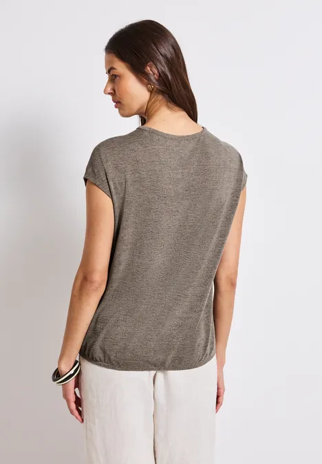 Leinen-Look Shirt dark tumbled beige