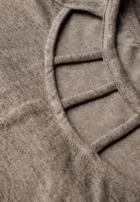 Leinen-Look Shirt dark tumbled beige