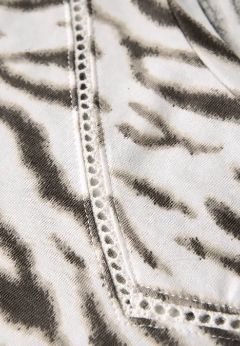 Print-Shirt mit Deko-Tape nomad brown