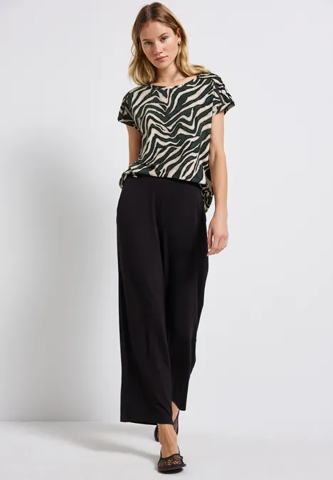 Shirt mit Häkeldetails pine grove green