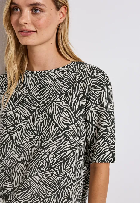 T-Shirt mit Tunnelzug pine grove green