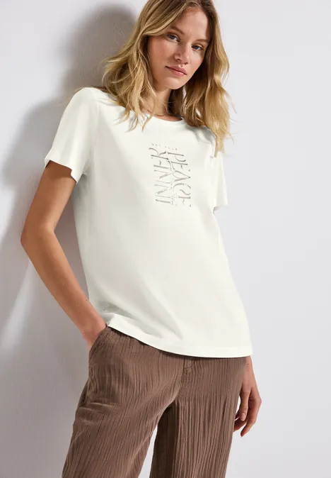 T-shirt avec impression de mots off white