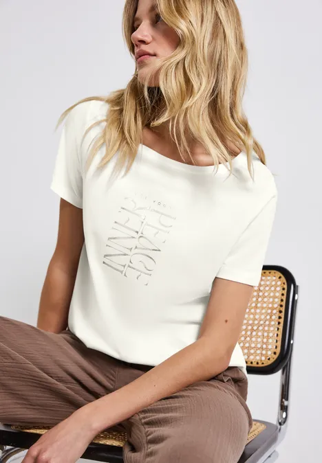 T-shirt avec impression de mots off white