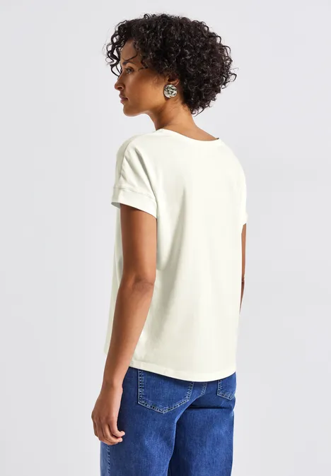 T-shirt avec broderie wording off white