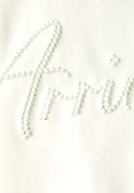 T-shirt avec broderie wording off white