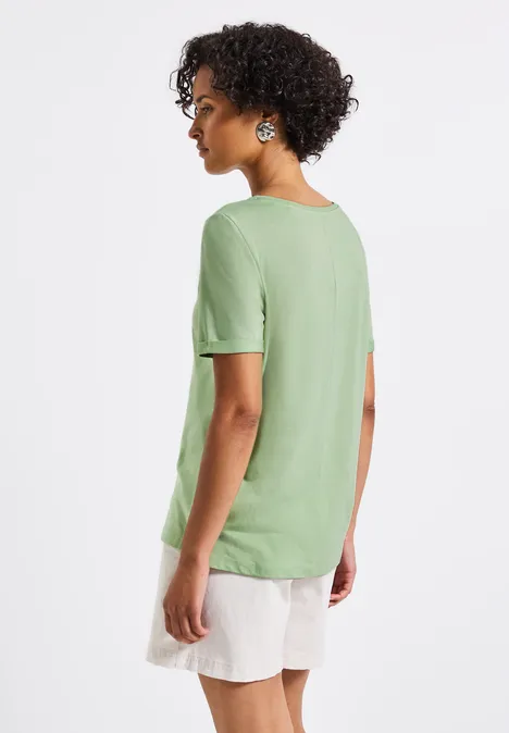 Shirt mit Schimmer-Print soft jade green