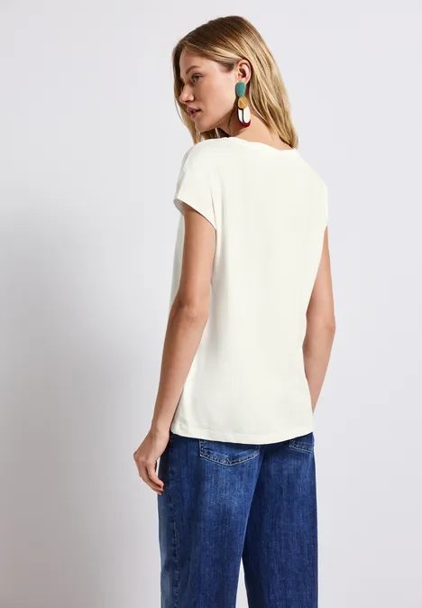 Basic Shirt mit Wording off white