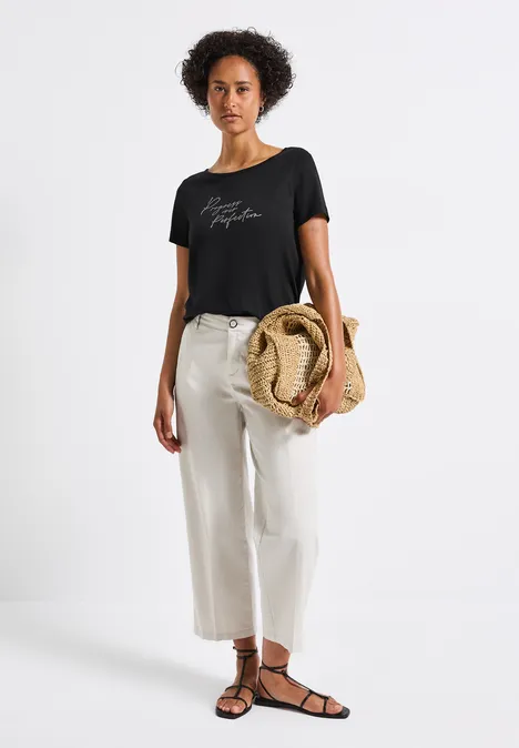 T-Shirt mit Print Black