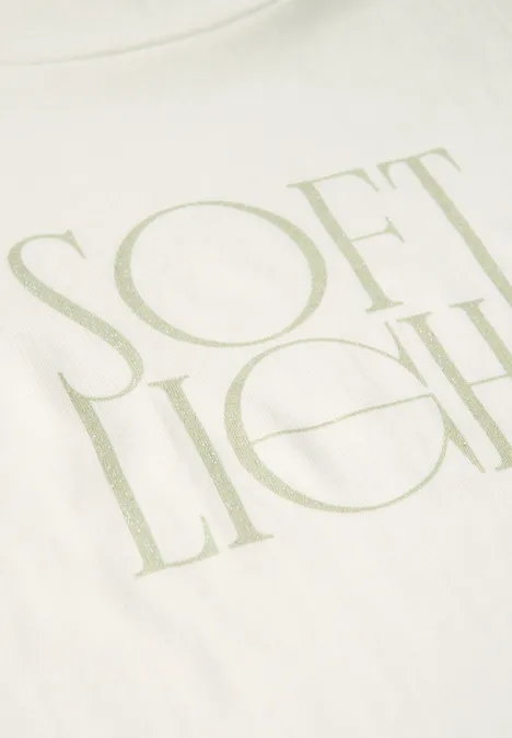Basic Shirt mit Print off white