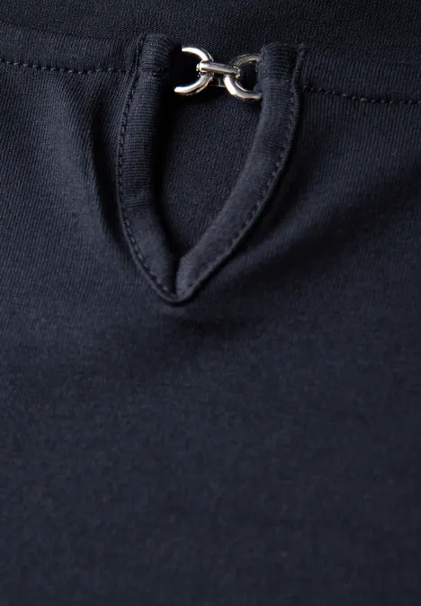Jersey-Shirt mit Cut-Out deep blue