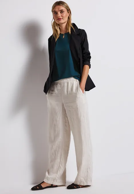 Jersey-Shirt mit Cut-Out tide blue