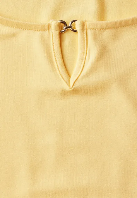 Jersey-Shirt mit Cut-Out buttercream yellow