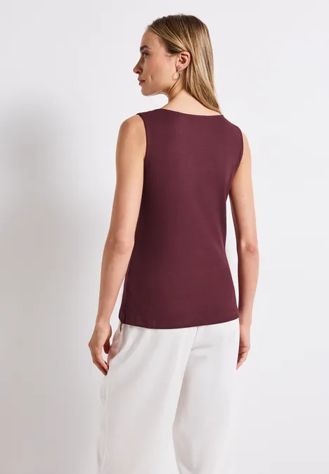 Top mit Herzausschnitt dark cherry red